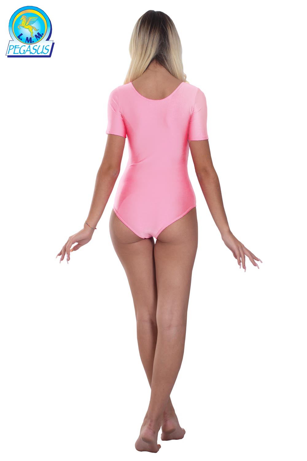 BODY DANZA IN LYCRA MEZZA MANICA ROSA DONNA